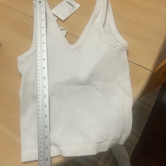 White tank with built in bra - Picture 3 of 5